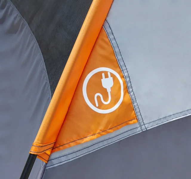 AmazonBasics 四人圓頂帳篷 橙灰色 實物圖 4