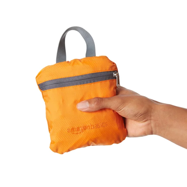 AmazonBasics 可摺疊日用背囊 35L 橙色 實物圖 4