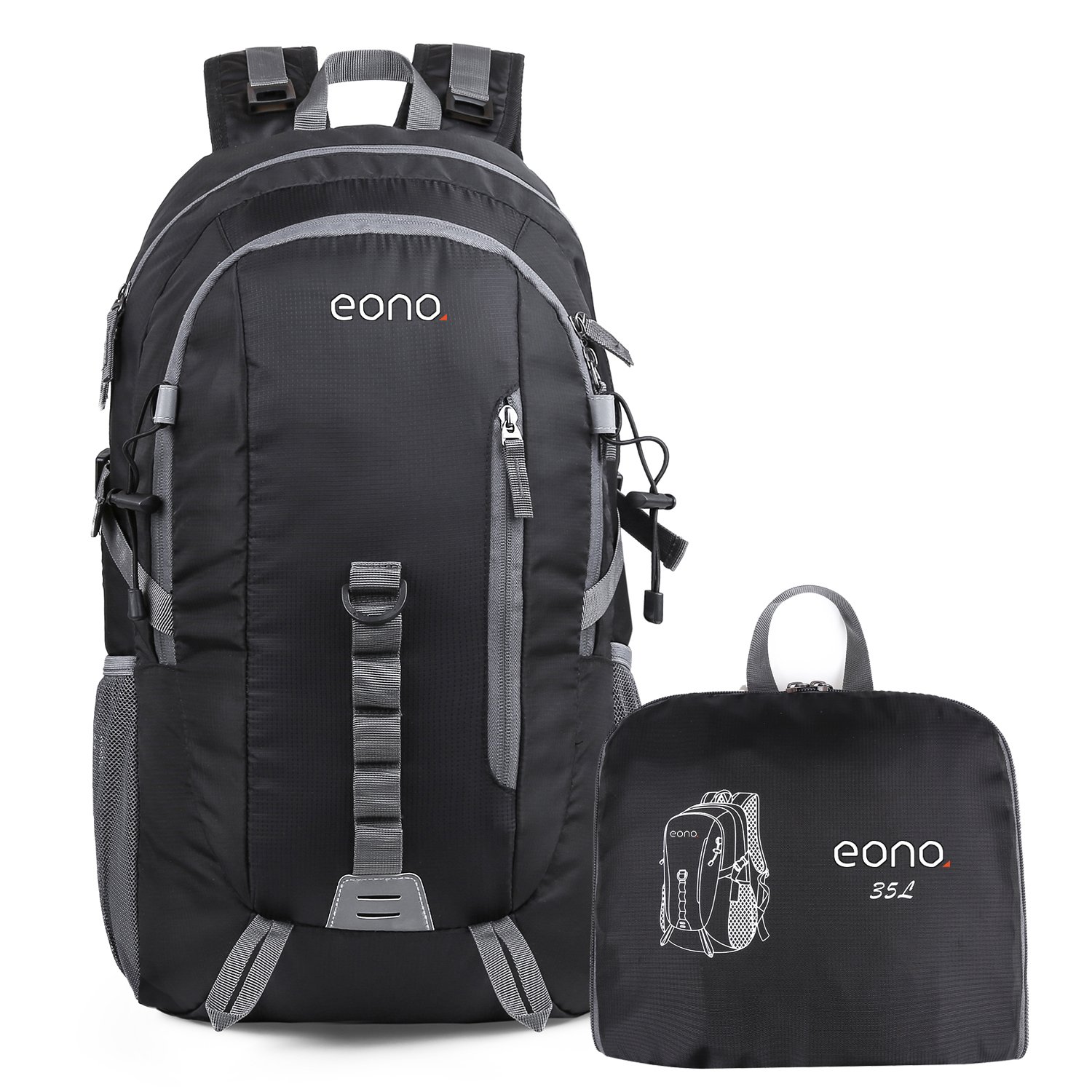 Eono 可摺疊行山背囊 35L 黑色